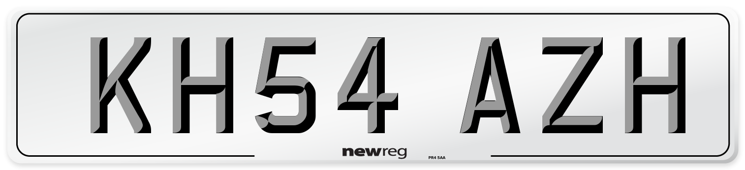 KH54 AZH Number Plate from New Reg